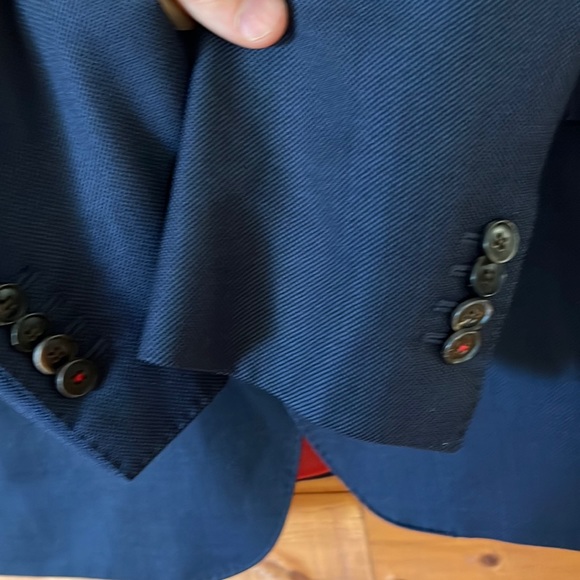 *As-is* $649 Suitsupply 42R Sienna navy birdseye suit jacket 100% Wool VBC - Picture 5 of 15